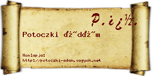 Potoczki Ádám névjegykártya